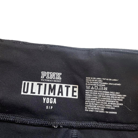 Women's PINK Black Yoga Leggings Size S - Picture 4 of 4